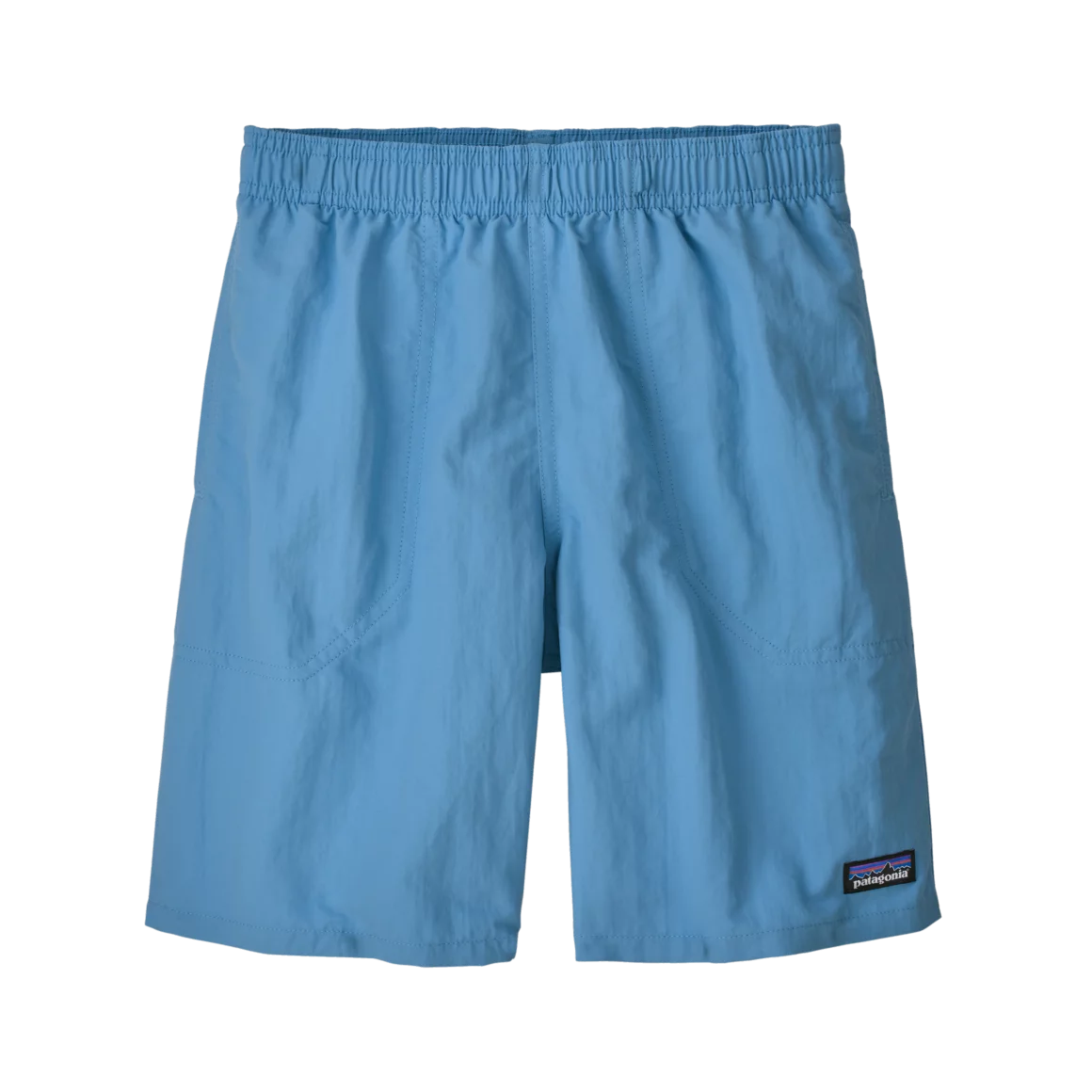 Blaue Patagonia-Shorts mit elastischem Bund. © Patagonia, Inc