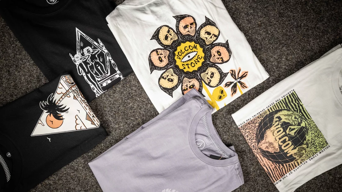 Collection of Volcom T-shirts. © Sport Kessler GmbH